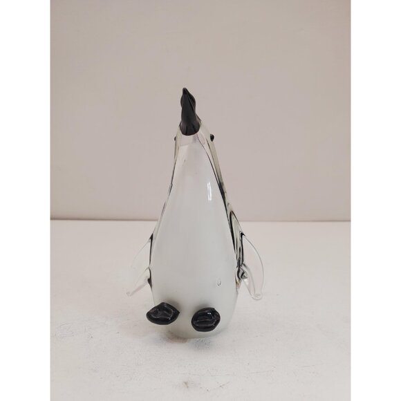 Murano Glass Penguin Large Emperor Penguin Sculpture Murano Italy Sommerso - Picture 2 of 10